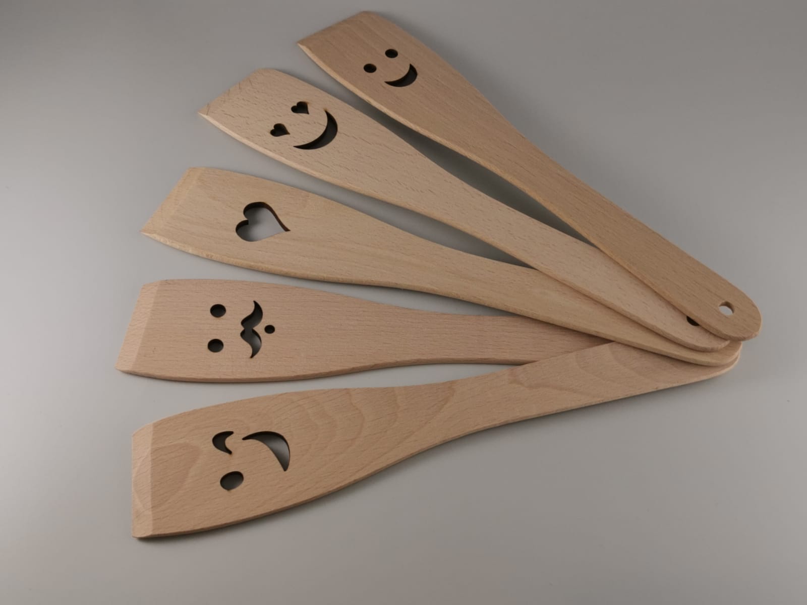 5 PCS of Wooden Spatulas, Wooden Slotted Spatula for Stirring, Mixing, Serving (5Pcs) Wood Kitchen Tools for Everyday Use, Quality Cook Gift for Home, Beech Wood Kitchen Cooking Utensils,