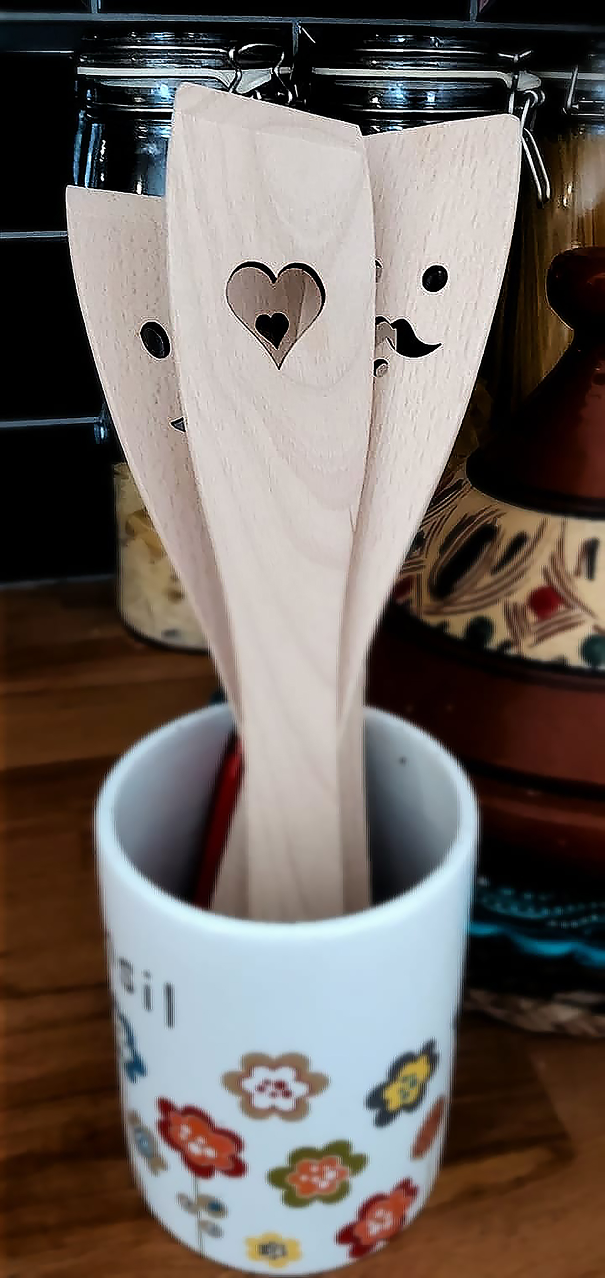 5 PCS of Wooden Spatulas, Wooden Slotted Spatula for Stirring, Mixing, Serving (5Pcs) Wood Kitchen Tools for Everyday Use, Quality Cook Gift for Home, Beech Wood Kitchen Cooking Utensils,